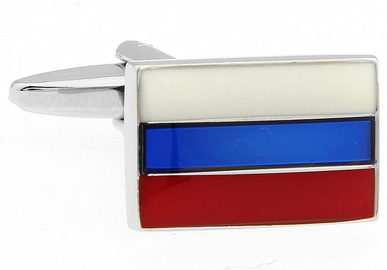 Russian Flag Flag of Russia Cufflinks Cuff Links