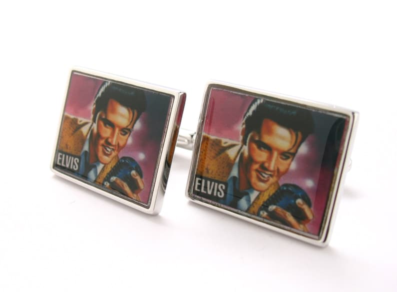 The King Elvis Presley Cufflinks Music Rock and Roll Cuff Links