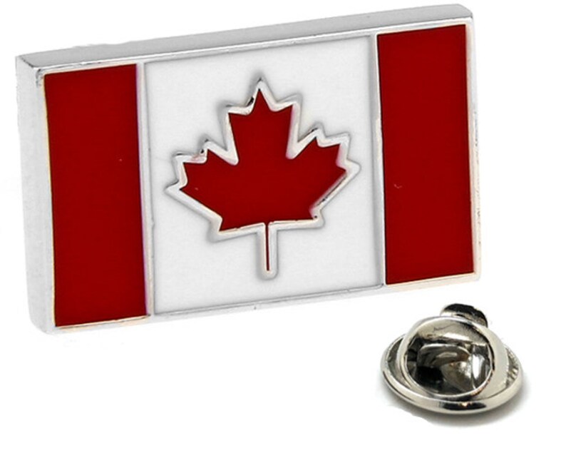 Enamel Pin Canada Flag Lapel Pin Tie Tack Collector Pin Red Etsy