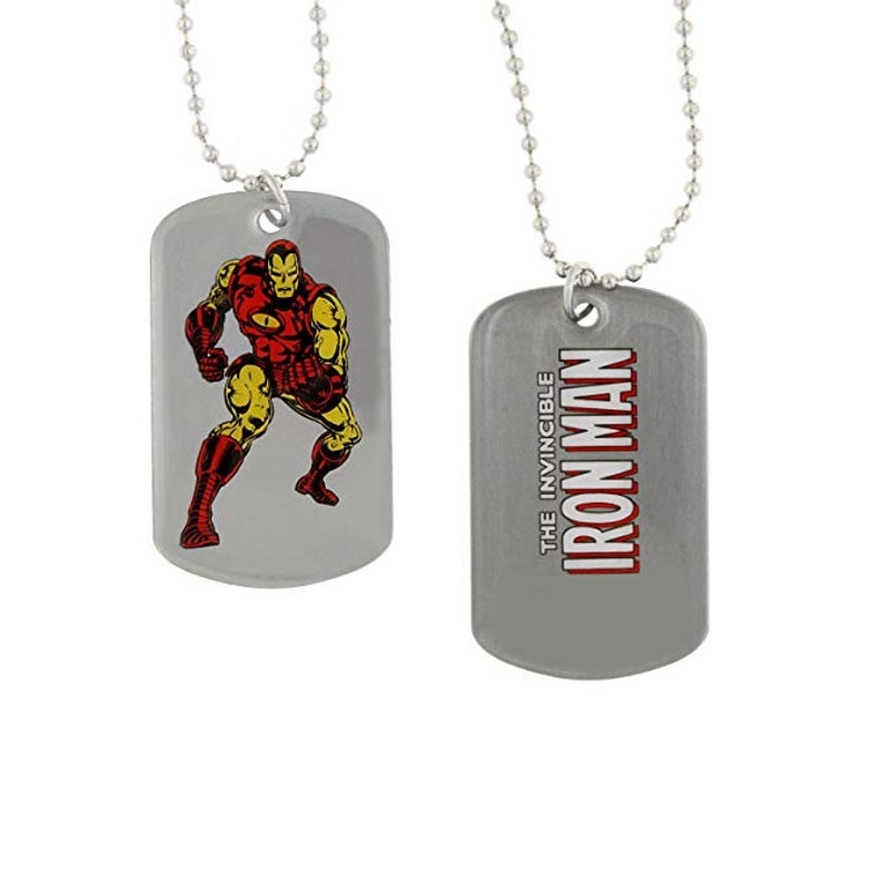 Dog Tag Marvel Comics Iron Man Fighting Dog Tag Necklace