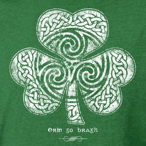 St. Patrick's Day Pullover Hoodie Green Sweatshirt Celtic Clover Shamrock Ready to Ship Men's or Ladies Unisex Sizes Irish image 3