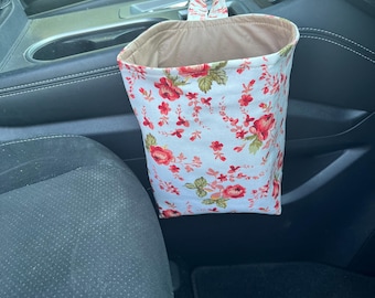 Car Trash Bag, Gear Shift Car Trash Bag, Floral Car Trash Bag, Car Accessories, Waterproof Car Trash Bag