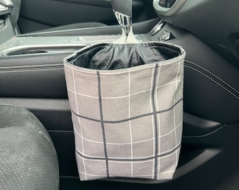 Car Trash Bag, Gray Car Trash Bag, Car Trash Can, Gear Shift Car Trash Bag, Waterproof Car Trash Bag