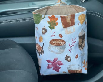 Car Trash Bag, Tan Car Trash Bag, Coffee Print Car Trash Bag, Gear Shift Car Trash Bag, Waterproof Car Trash Bag, Car Trash Can