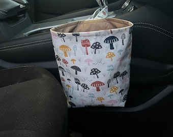 Car Trash Bag, Mushroom Print Car Trash Bag, Gear Shift Car Trash Bag, Car Accessories, Waterproof Car Trash Bag