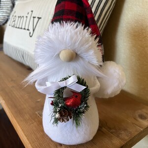 Christmas Santa Gnome, Gnome, Christmas Decor, White Santa, Santa Gnome ...