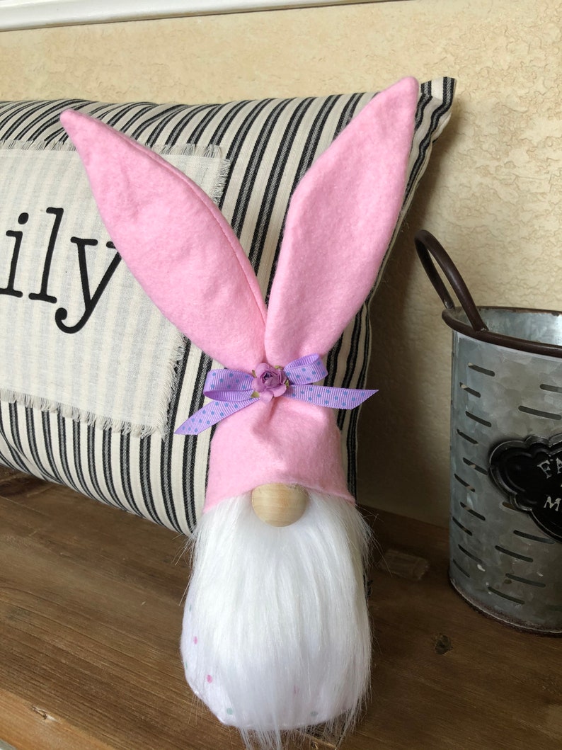Bunny Gnome Easter Gnome Gnome Easter Decor Easter Bunny Etsy