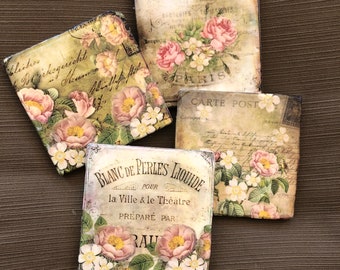 3.5 H x 3.5 W Set of 4 Caroline's Treasures Giraffe Shabby Chic Blue Roses Foam Coasters Multicolor 3.5 H x 3.5 W Set of 4 Caroline's Treasures Giraffe Shabby Chic Blue Roses Foam Coasters Multicolor