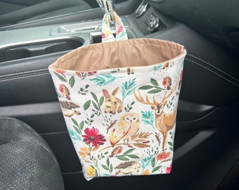 Animal Print Car Trash Bag, Floral Car Trash Bag, Car Accessories, Car Trash Bag, Gear Shift Car Trash Bag, Car Trash Can