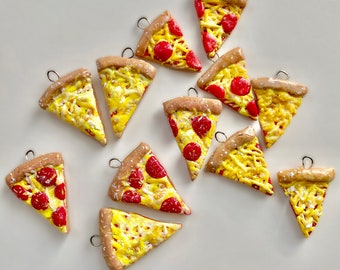 Pizza Slices Pizza lover Domino's Pizza hut Papa John's Solo Slices Necklace phone strap keychain charm Miniature Pizza Gift