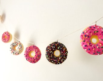 Donut Garland | B GRADE | Doughnut Garland | Realistic Dimensional Donut Decor Donut Party | Wall Decor Wall Garland Bakery Decor Cafe Decor