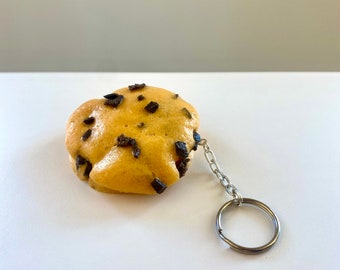 Cookie Keychain - Squishy Inspired Chocolate Chip Cookie Phone Strap Keychain Realistic Cookie Keychain Cookie Lover Gift Choco Chip Cookie