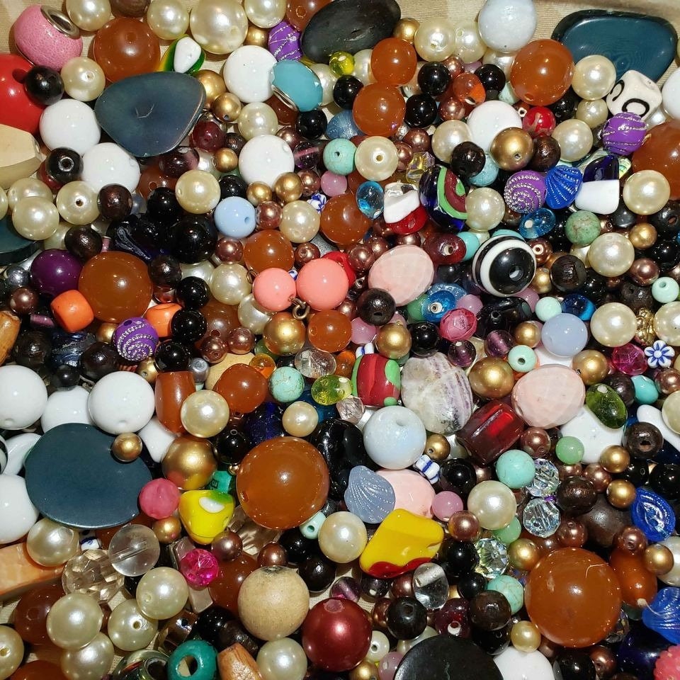 Bead Soup 10 Oz Mixed Vintage to Now Lot of Beads. Art & Crafts