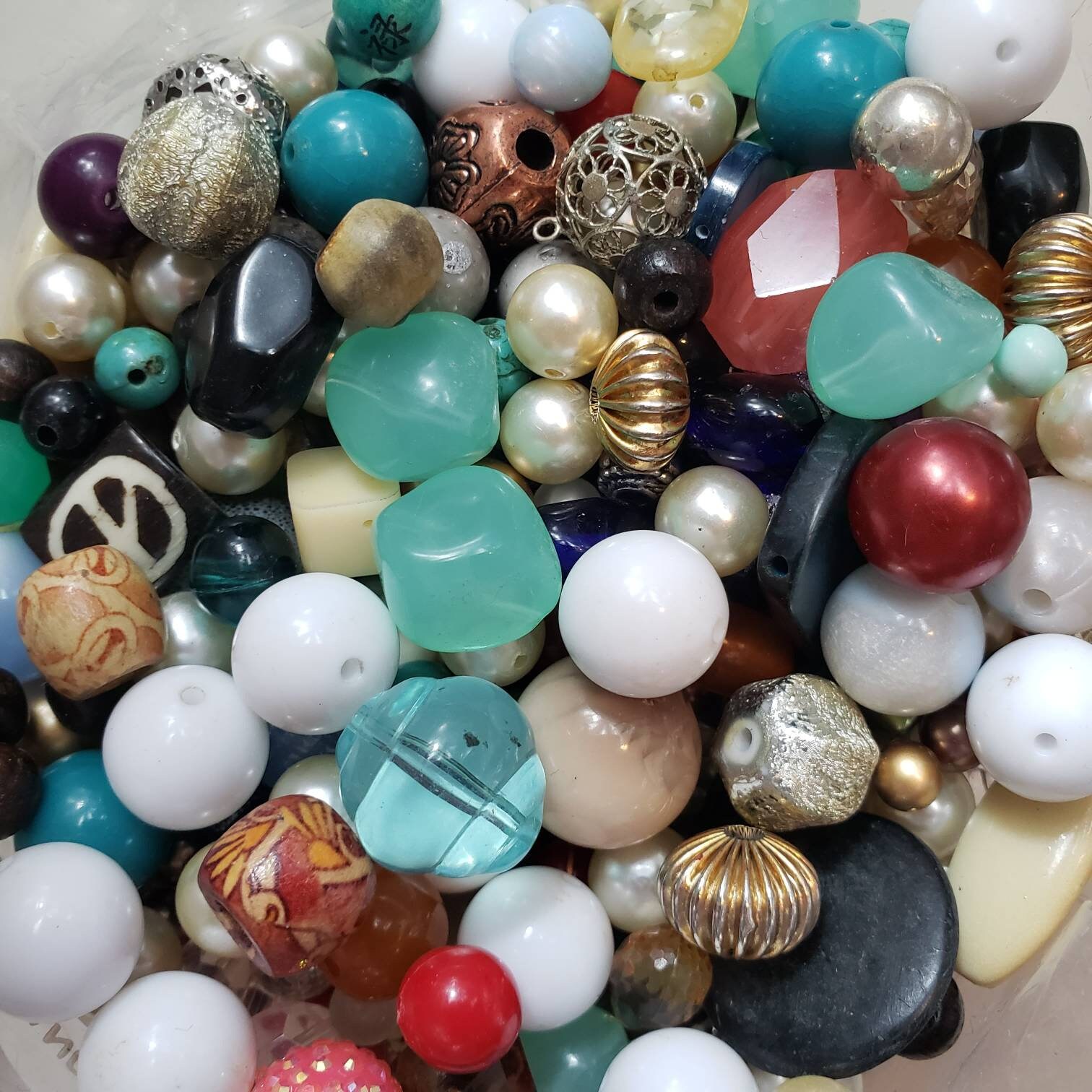 Bead Soup 10 Oz Mixed Vintage to Now Lot of Beads. Art & Crafts