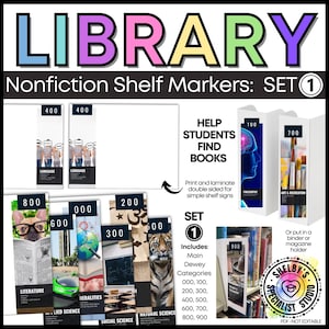 Set 1: Regaletiketten Sachbuch｜Library Dewey Decimal (Hauptbereiche)