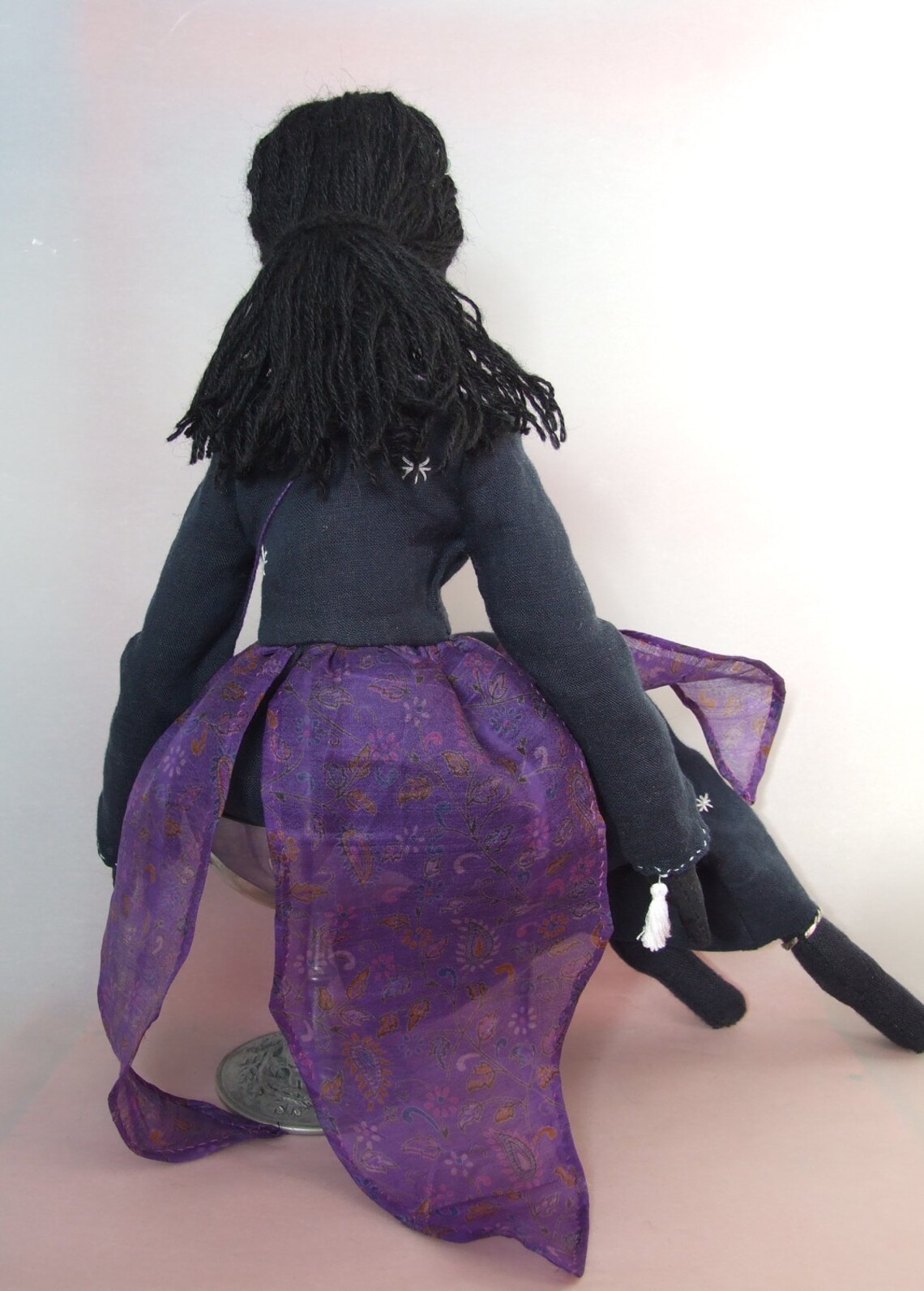 Art Doll, Hand Embroidered Unique Cloth Doll, Estrelle, Spirit of the