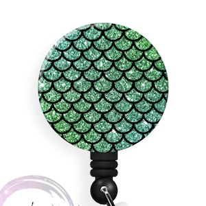 Mermaid Scale Design - 1.5 inch Button - See Description - Available in a Pin, Magnet or Badge Holder Reel - Flat Rate Shipping!