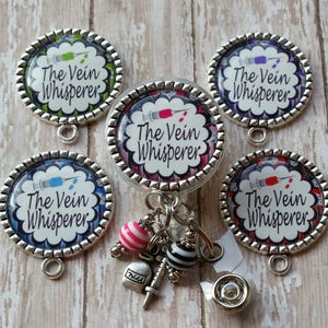 Phlebotomy Themed Retractable Badge Holder - The Vein Whisperer - Choose Your Favorite Color (See Pictures) - Flat Rate Shipping in US