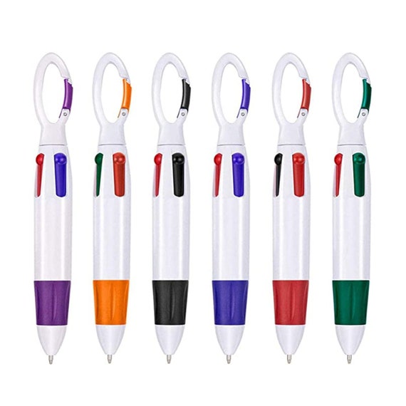 Shuttle Pen With Carabiner Clip 6 Colors to Pick From Mini 4-in-1