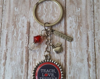 Key Chain - Teacher Appreciation Gift - Favorite Teacher - End of School Gift - See Picture #2 For Options - Flat Rate Shipping (US Orders)