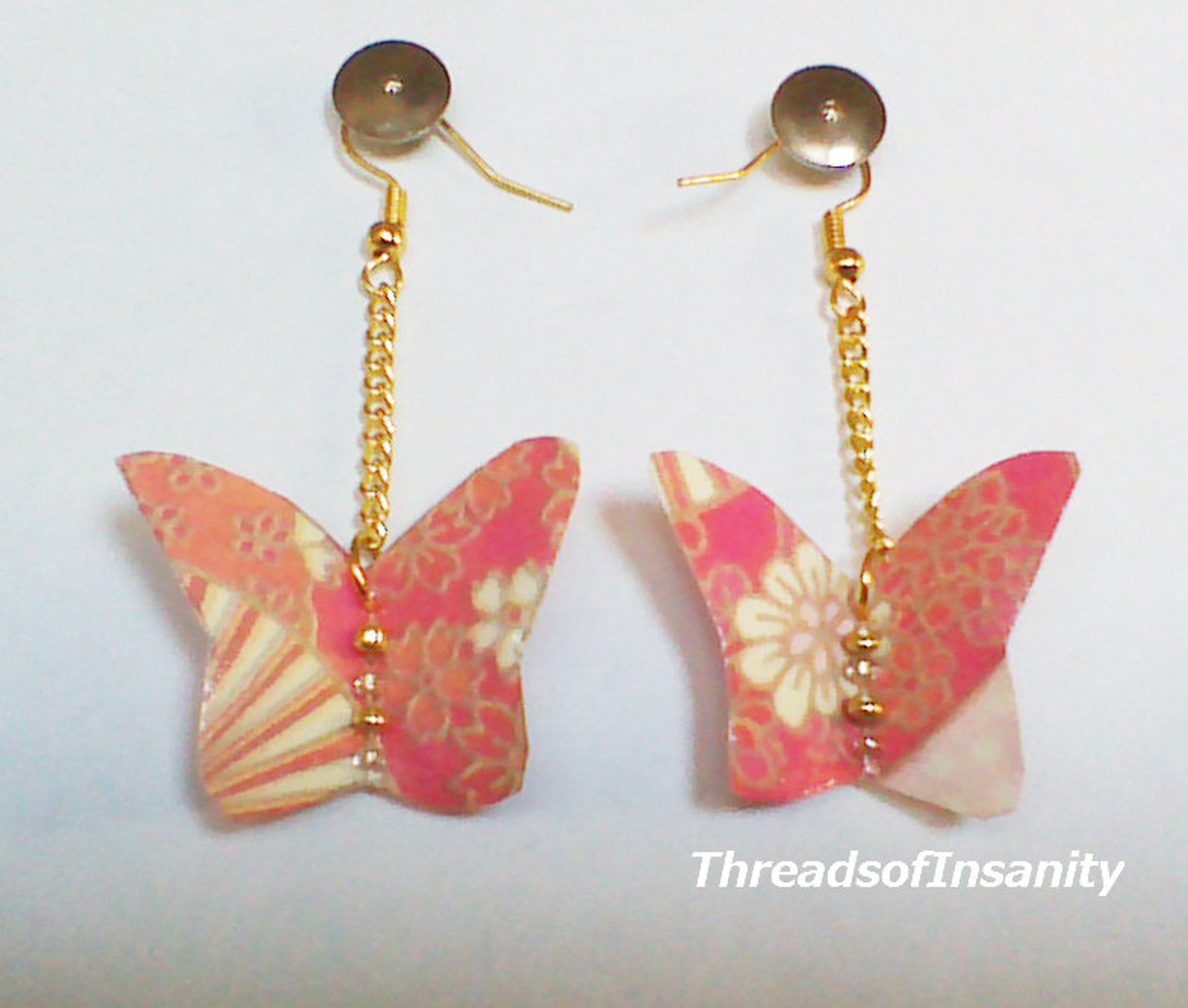 SALE Recycled Paper Butterfly Earrings Free Shipping Etsy