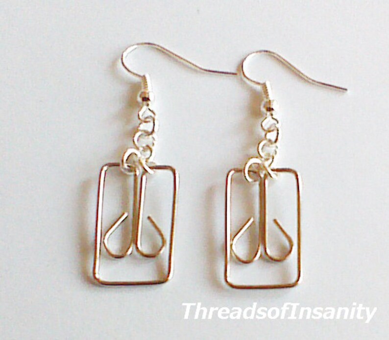 Paper Clip Earrings Free Shipping Etsy