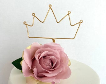 Crown Tiara Wire Cake Topper - Birthday Celebration Keepsake