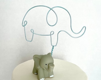 Baby Elephant Wire Cake Topper - Baby Shower - New Baby Keepsake