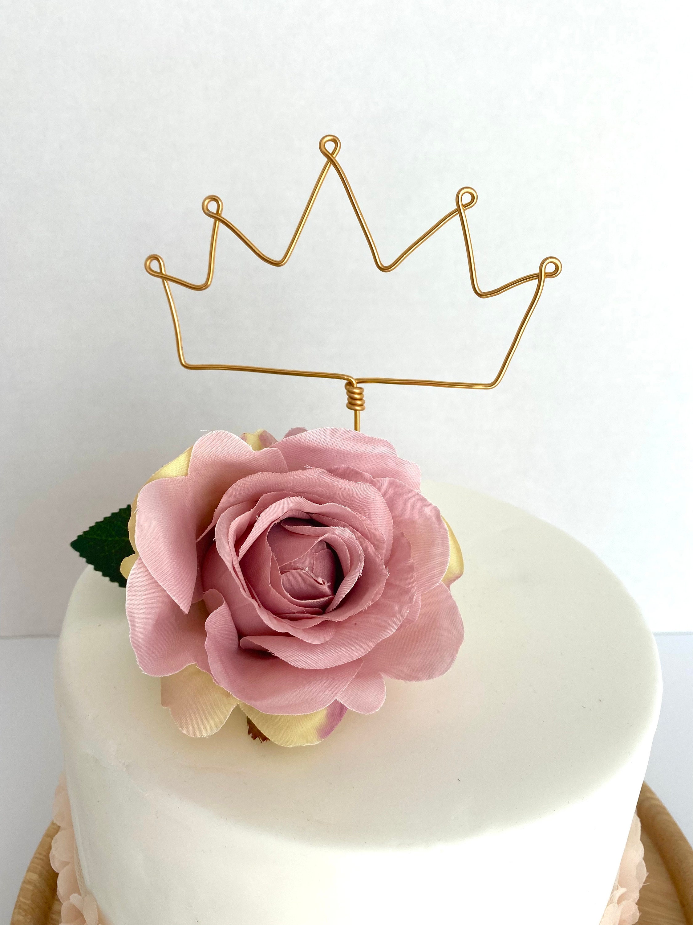 Crown Tiara Wire Cake Topper - Birthday Celebration Keepsake - Etsy