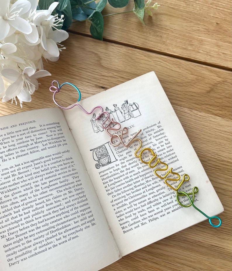 Teacher Name Bookmark Teacher Gift Thank You Gift Personalised Gift Birthday Gift image 2