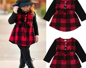 Ariene Dress in Lumberjack Beaver Fabric