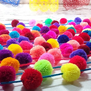 Pom Pom Garland/ Mexico pom poms