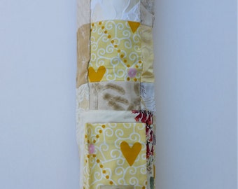 Radically ethical handmade YOGA MAT BAG. Liquid Sunshine Yellow,  Micro size