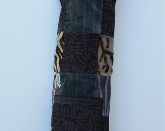 Radically ethical handmade YOGA MAT BAG.  Dark Horse Patterned Regular size