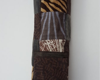 Radically ethical handmade YOGA MAT BAG.  Dark Horse Patterned Regular size