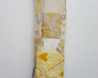 Radically ethical handmade YOGA MAT BAG.  Liquid Sunshine Yellow,  Micro size