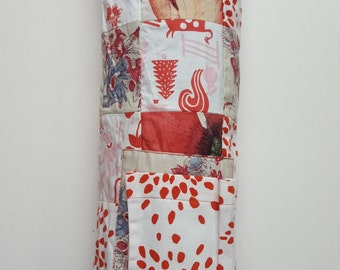 Radically ethical handmade YOGA MAT BAG. Scarlet Night Red large size
