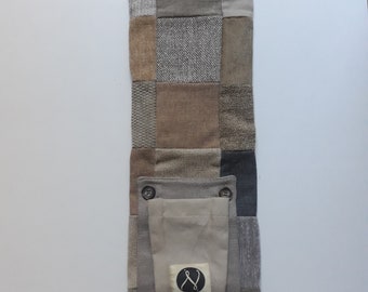 Radically ethical handmade YOGA MAT BAG.  Beige  Natural Micro
