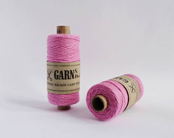 1 spool baker's twine cotton ribbon cotton thread in rose 45m