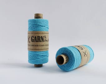 1 spool baker's twine cotton ribbon cotton thread in turquoise 45m