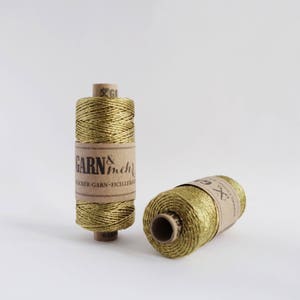1 Rolle Bäckergarn Bäcker-Garn Bäcker Garn Bäckerkordel in gold metallic 45m Geschenkband