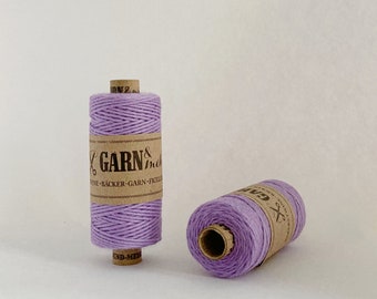 1 spool baker's twine cotton ribbon cotton thread in lilac lavender 45m