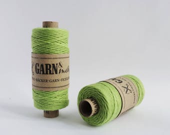 1 spool baker's twine cotton ribbon cotton thread in may green 45m