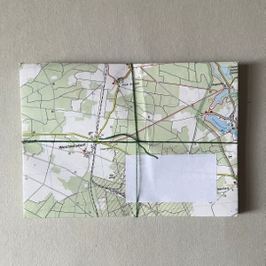 12 buste buste carta da lettere Mappa escursionistica del Brandeburgo verde menta pastello
