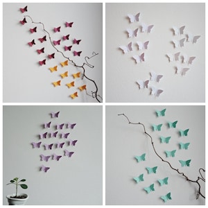 25 x 3D Schmetterlinge in bunt Wandschmuck Wanddeko Wandtattoo Schmetterlingsschwarm Bild 5