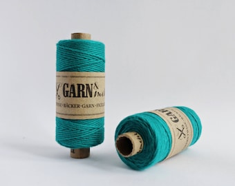 1 spool baker's twine cotton ribbon cotton thread in emerald green 45m
