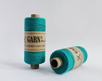 1 spool baker's twine cotton ribbon cotton thread in emerald green 45m