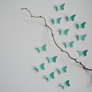 25 x 3D butterflies in mint green wall decoration wall tattoo butterflies swarm