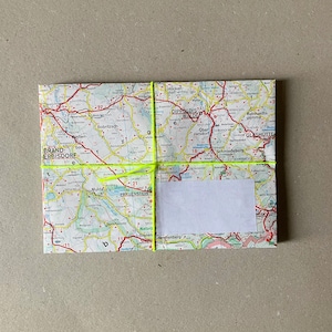 9 buste, buste, buste, sacchetti di carta, mappa atlante, mappa escursionistica della Sassonia
