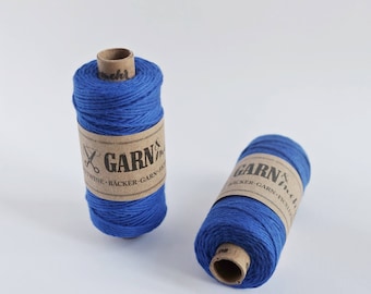 1 spool baker's twine cotton ribbon cotton thread in royal blue 45m